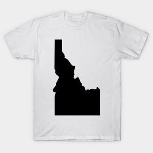 Idaho map in black T-Shirt